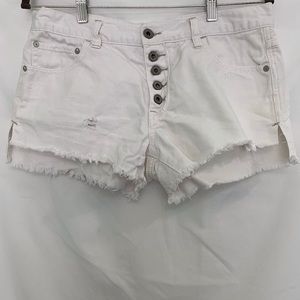 White free people shorts